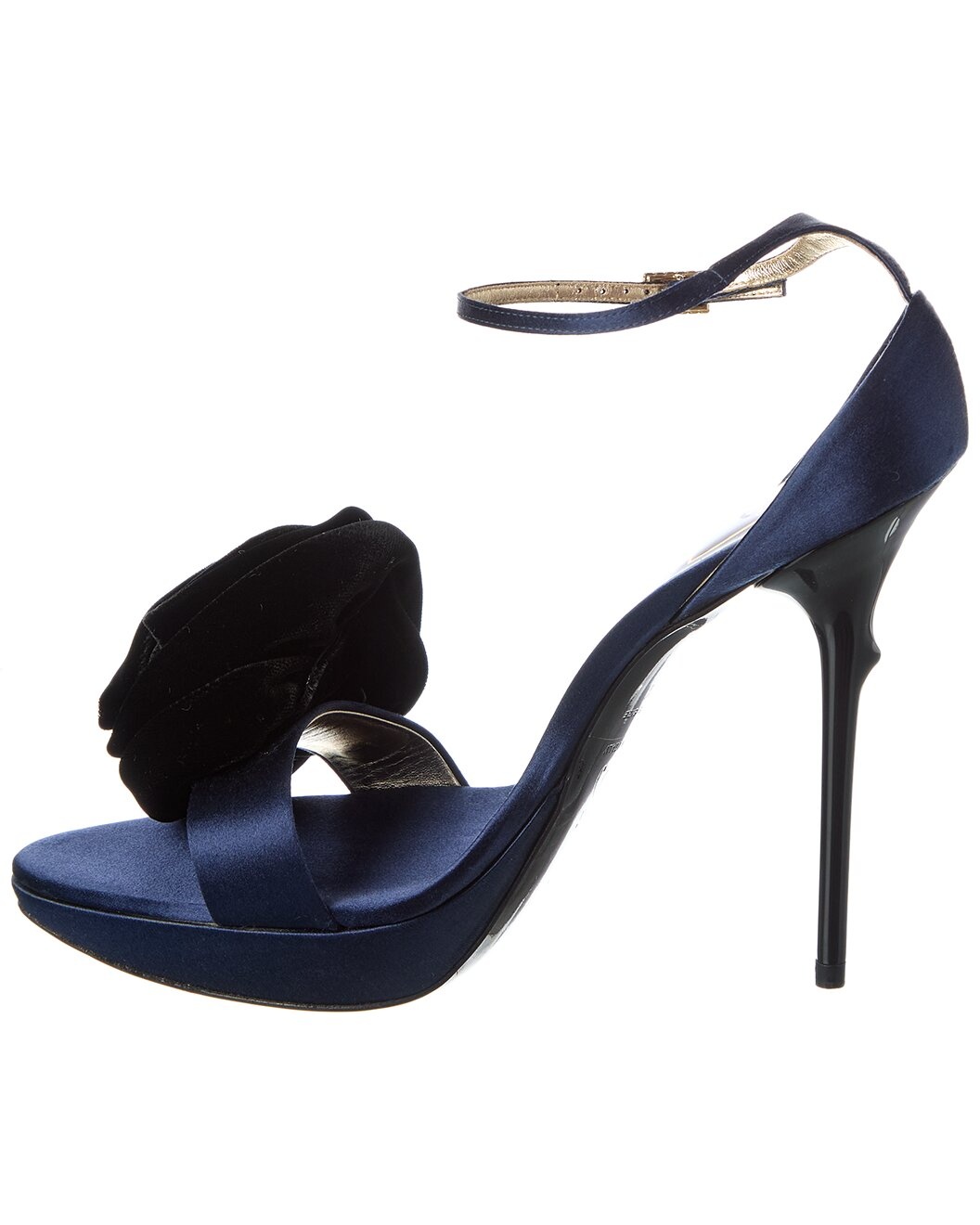 Roger Vivier Rose Satin & Velvet Platform Sandal - 2