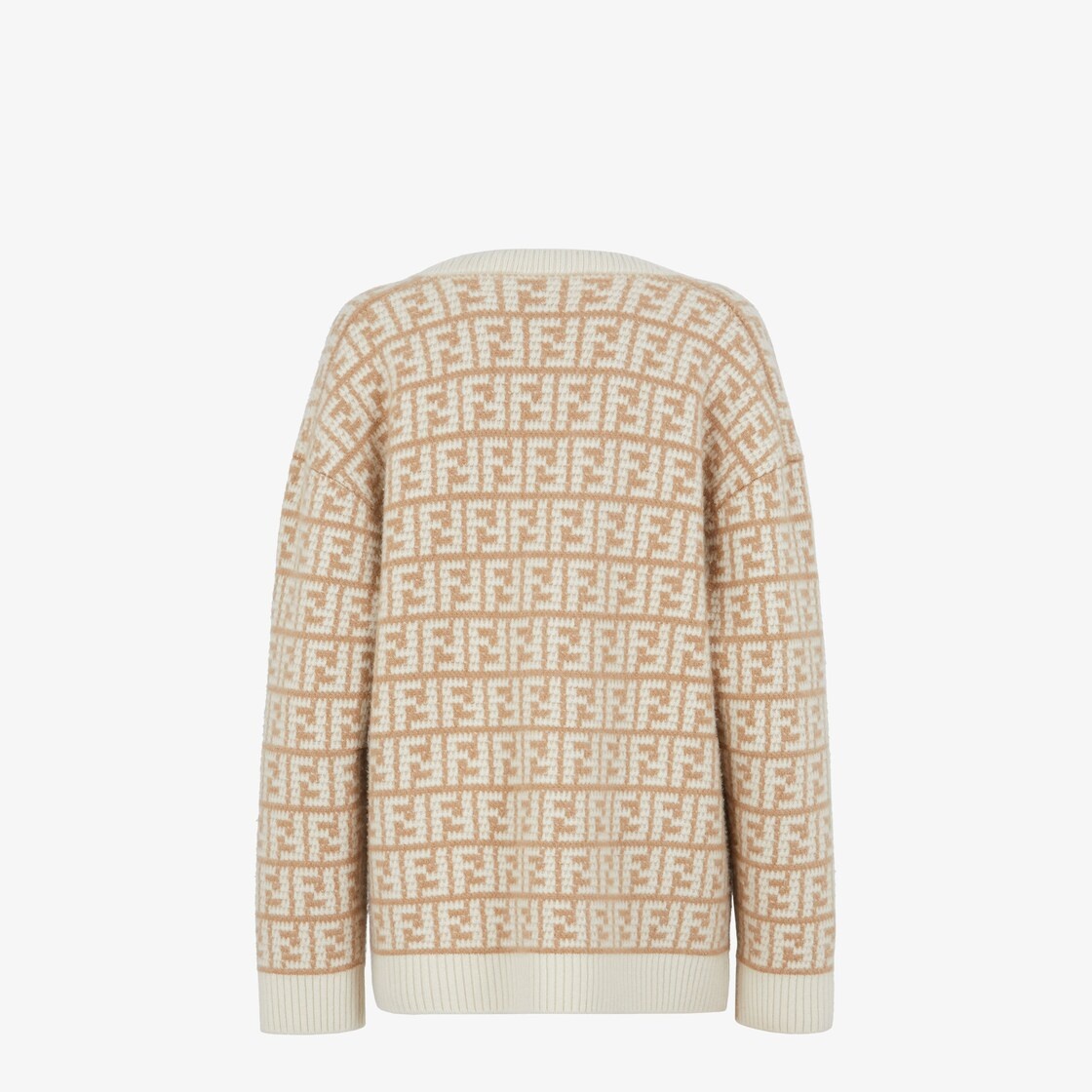 Brown FF crocheted cashmere cardigan - 2
