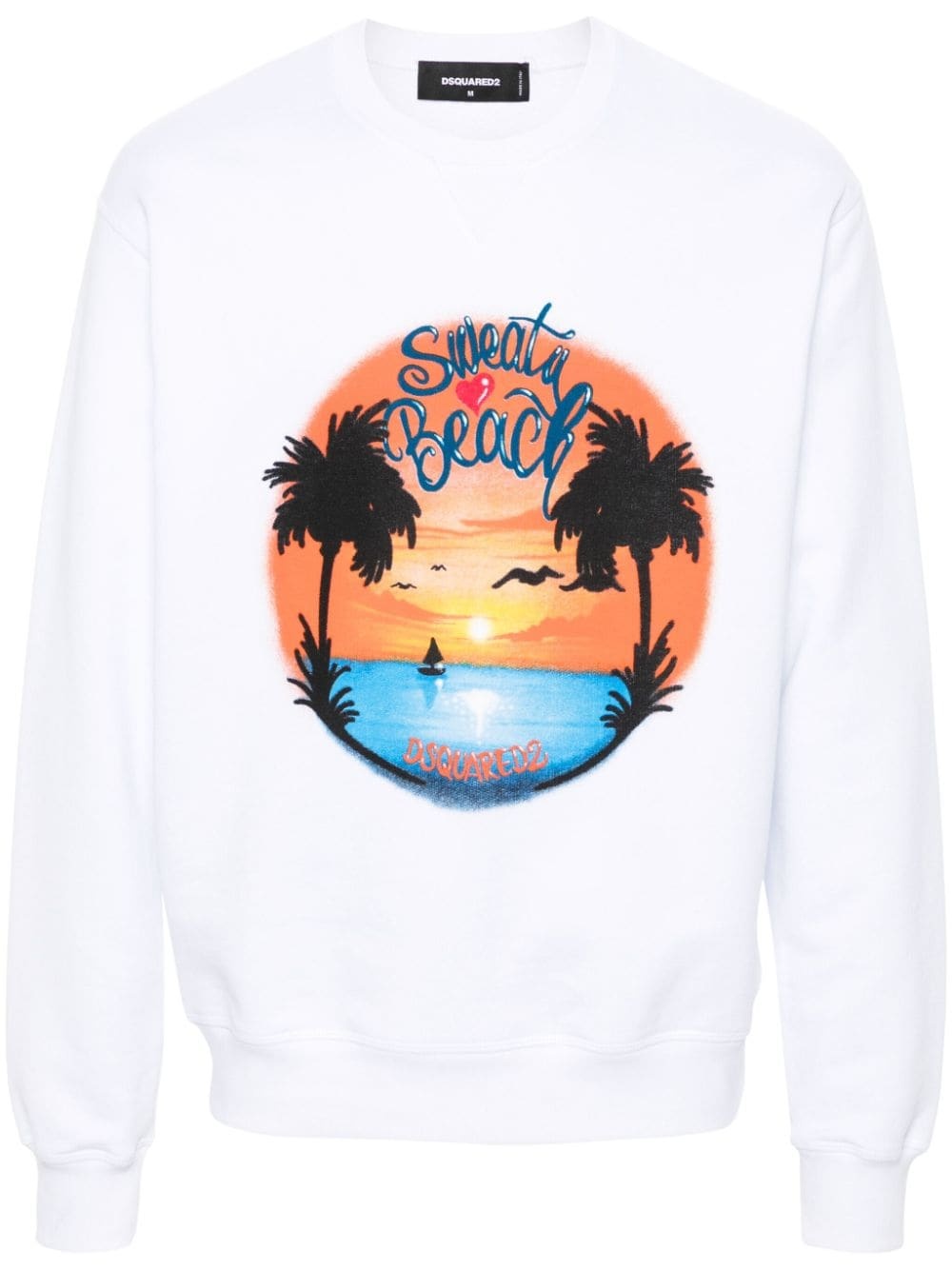 logo-print cotton sweatshirt - 1