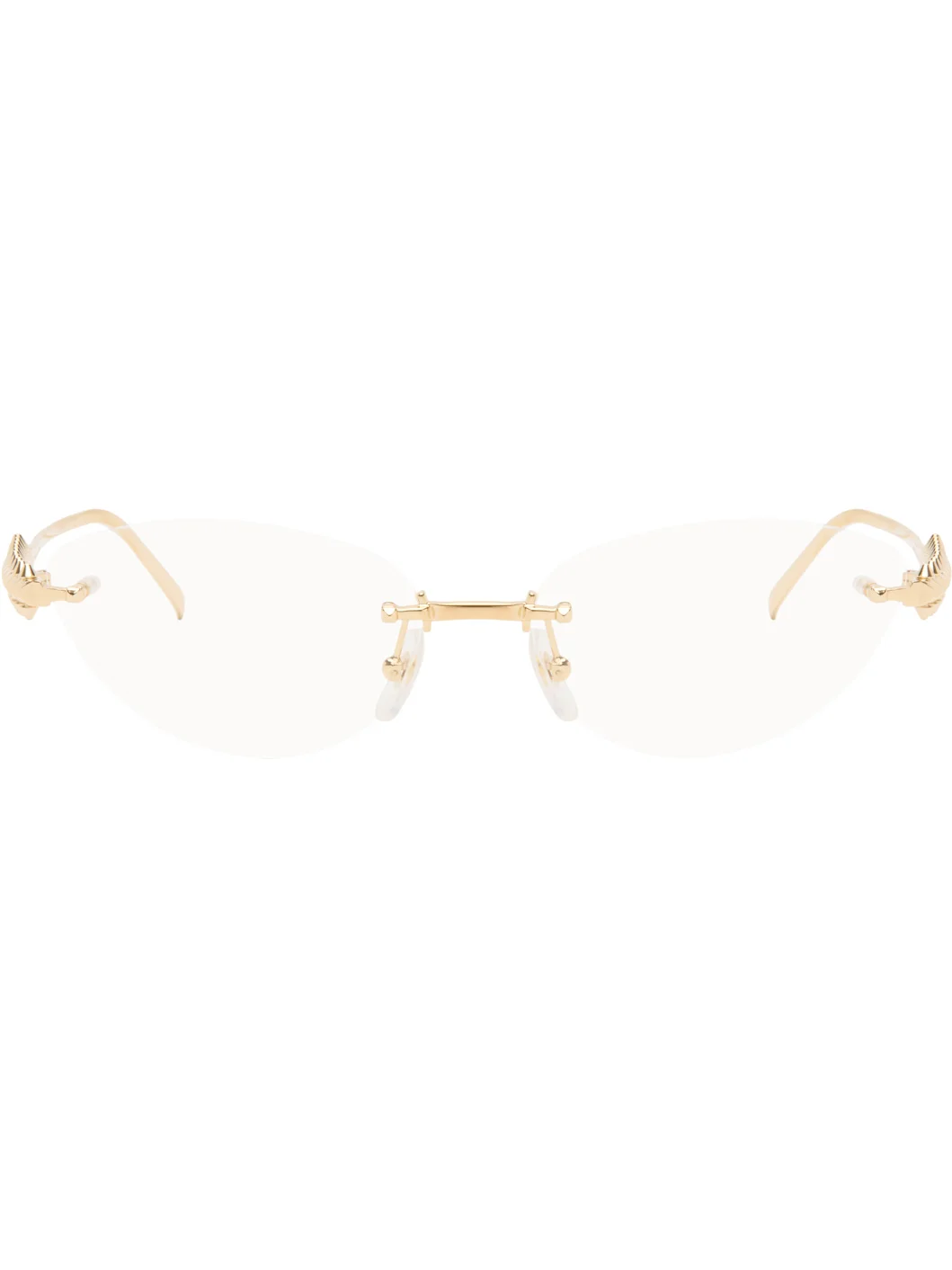 Gold 'Clash de Cartier' Cat Eye Glasses - 1