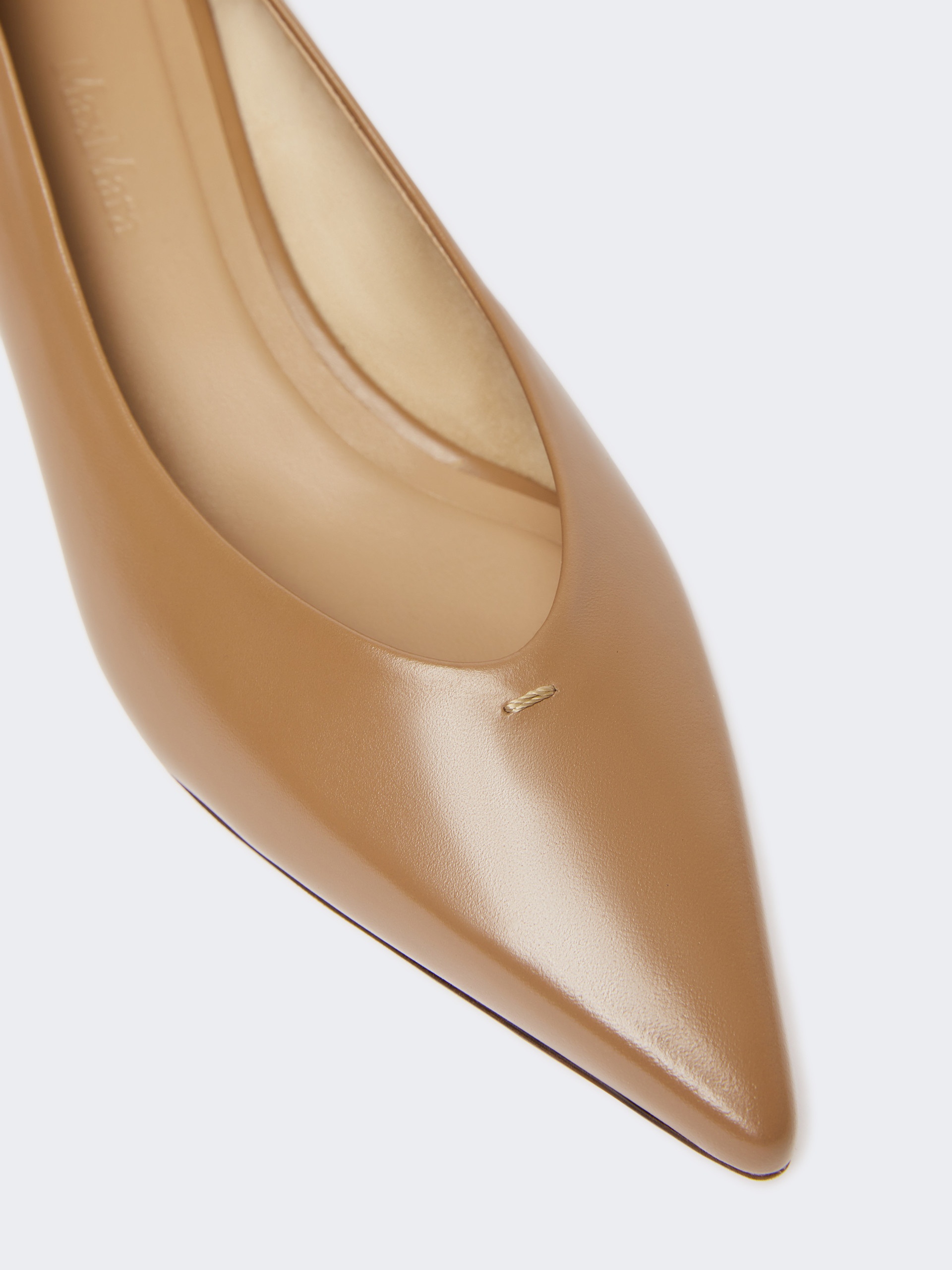 KITTENPUMP Kitten-heel leather court shoes - 4