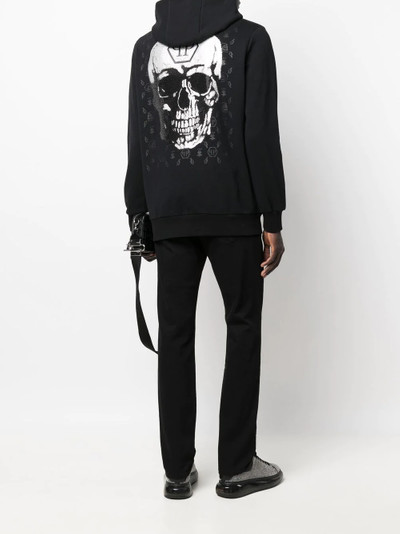 PHILIPP PLEIN skull-print zip-up hoodie outlook