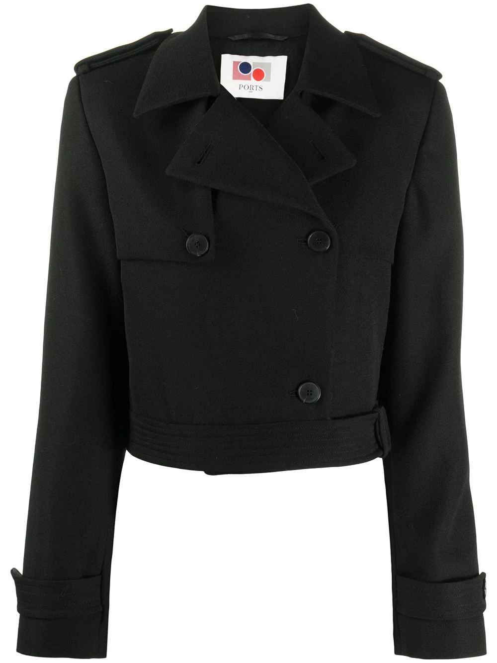 cropped trench jacket - 1