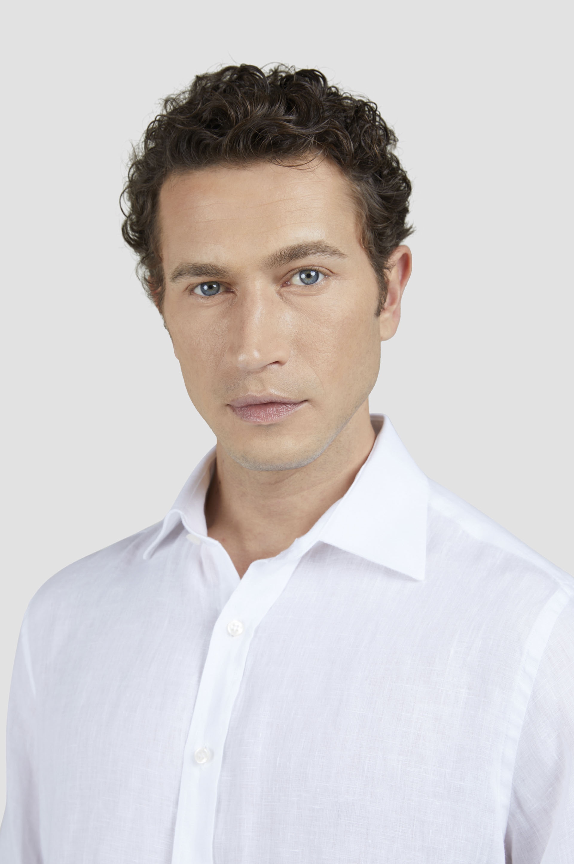 LINEN SHIRT WITH FRENCH COLLAR - 4