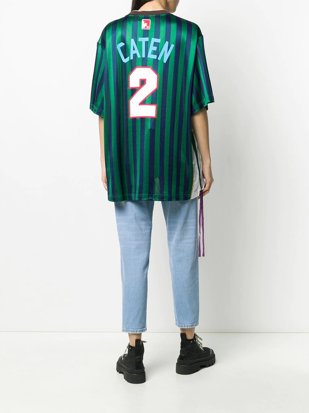 logo print sports jersey top - 4