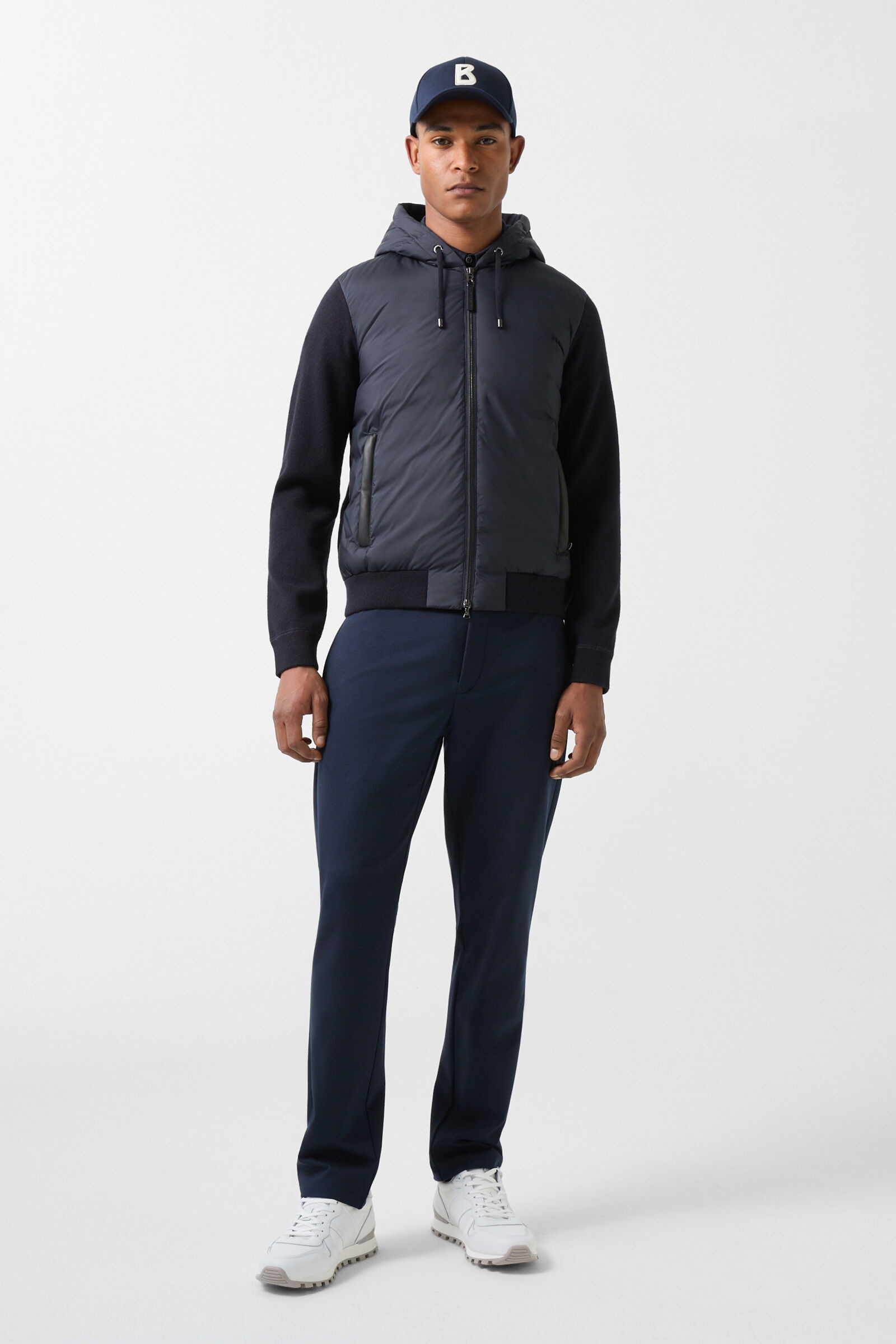 Lirem Hybrid knit jacket in Navy blue - 4
