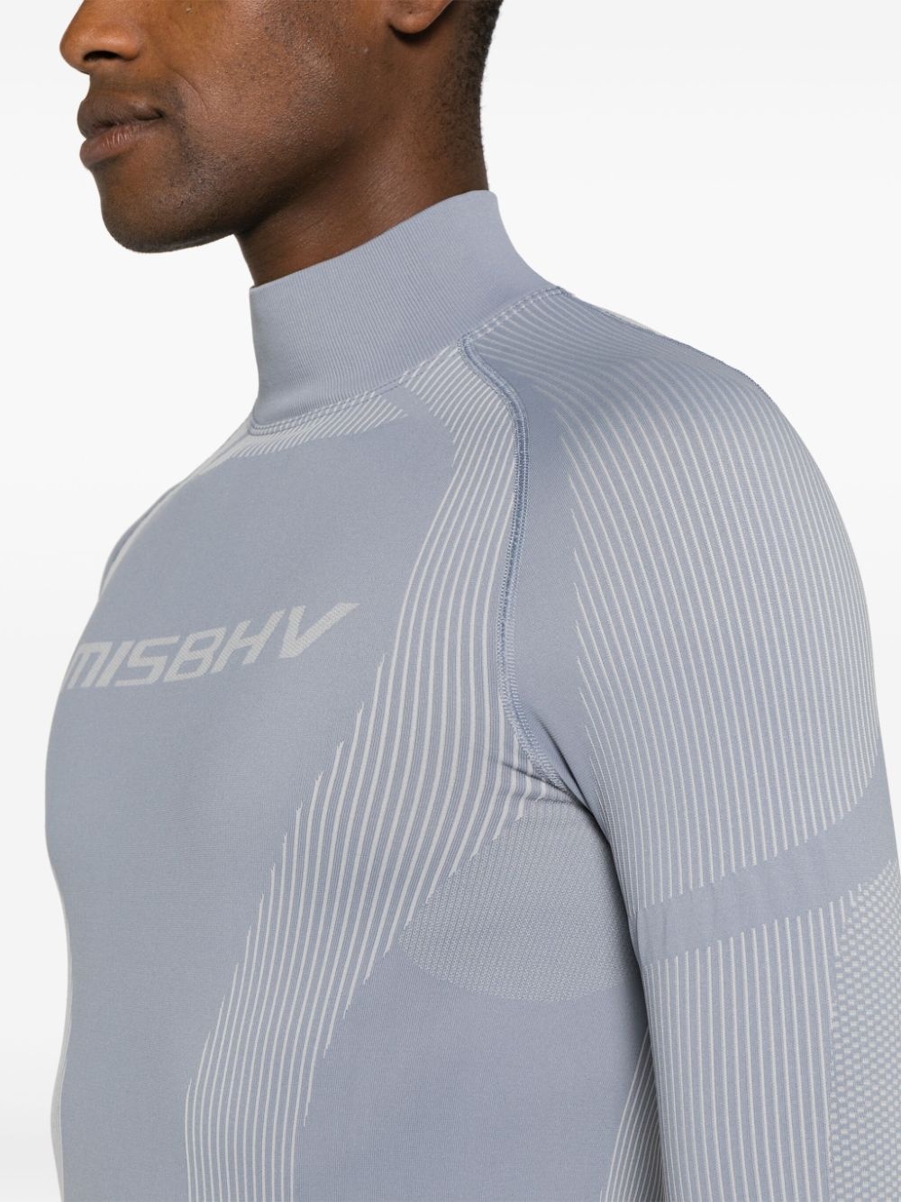 mock-neck long-sleeve top - 5