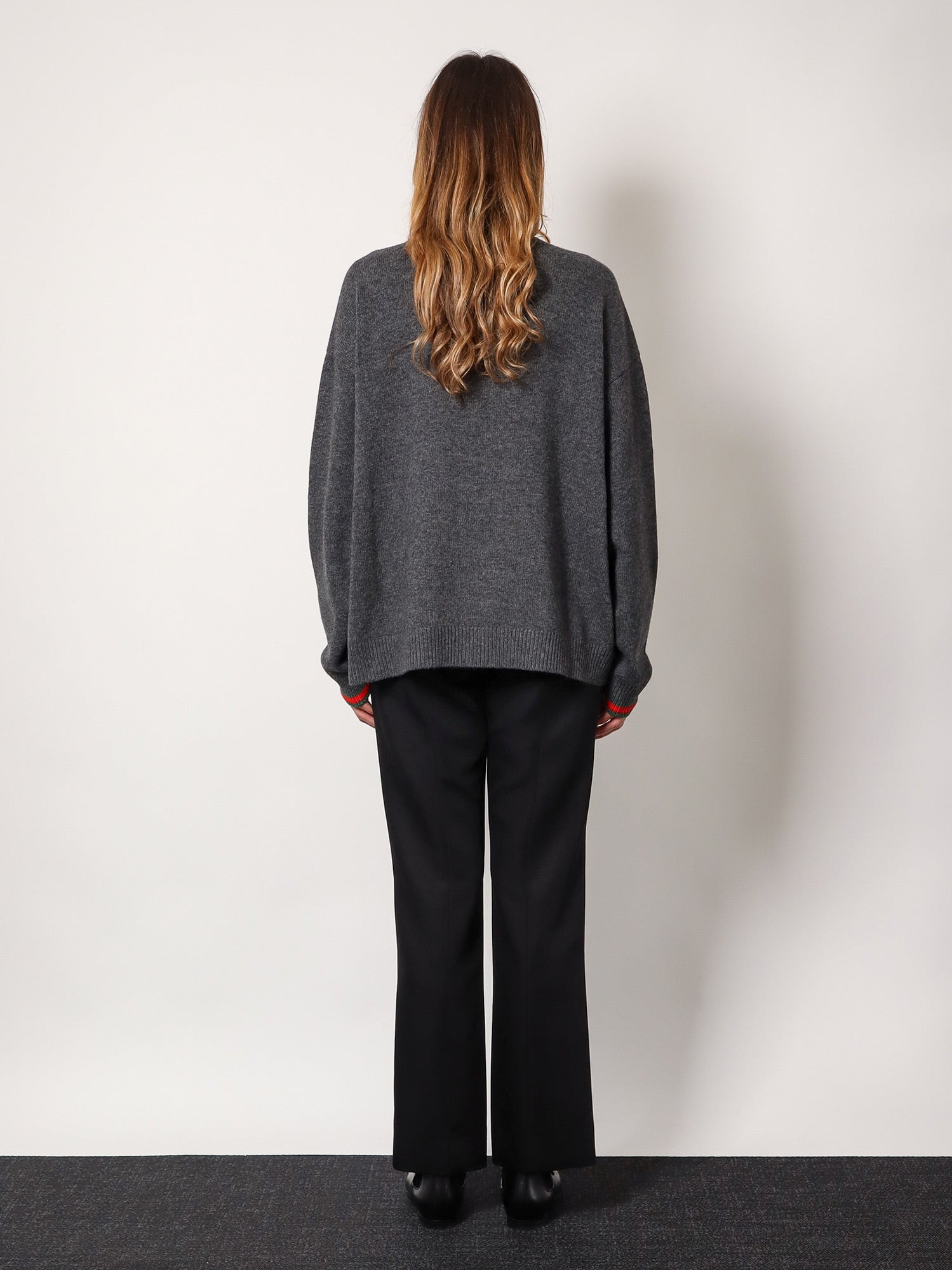 Wool And Cashmere Sweater With Web Details - 4