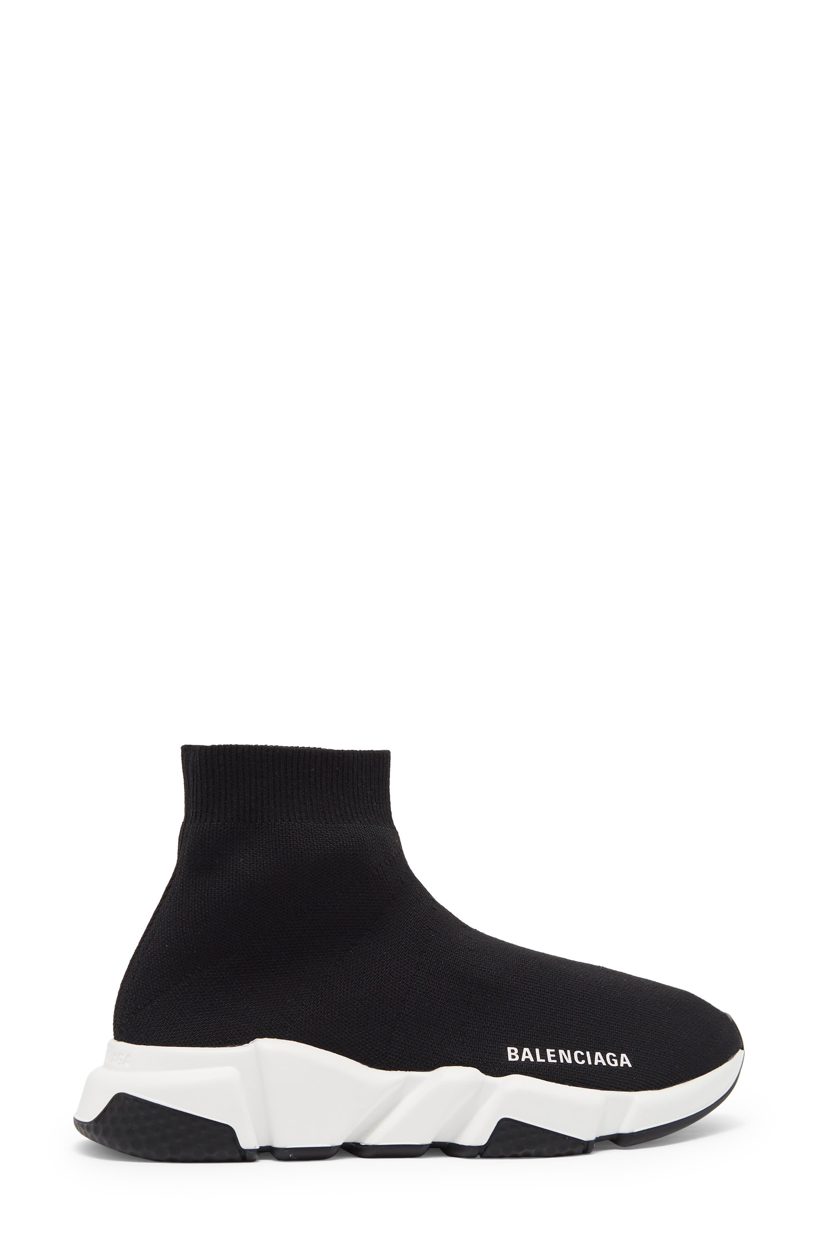 Balenciaga Speed LT Sneaker in Black/White/Black at Nordstrom - 3