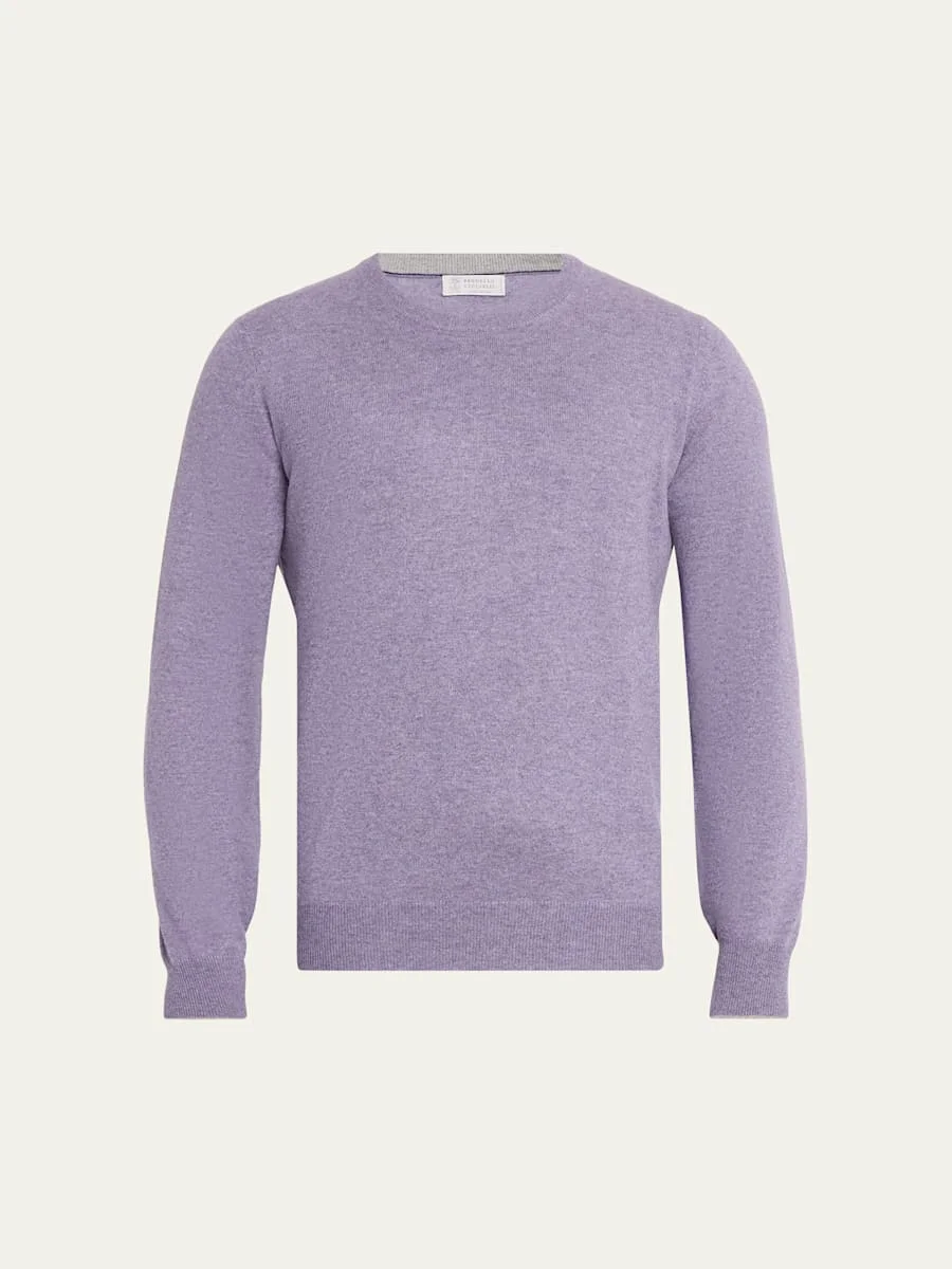 Men's Cashmere Melange Crewneck Sweater - 1