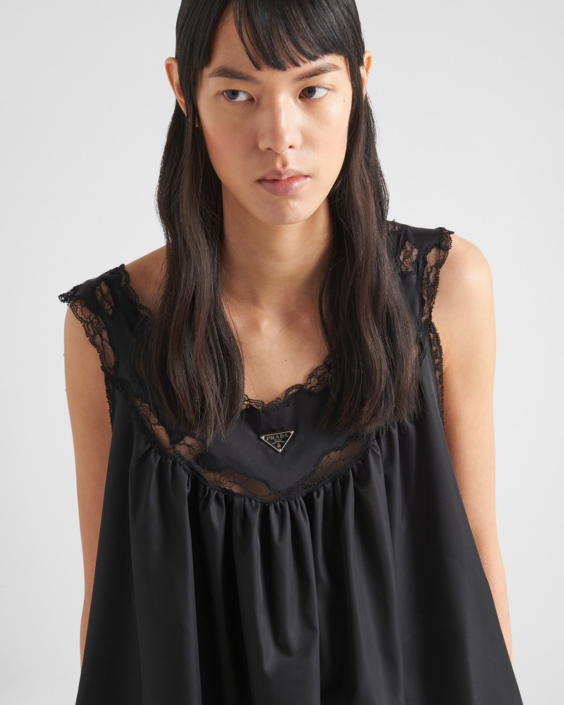 Re-Nylon and lace midi-dress 3