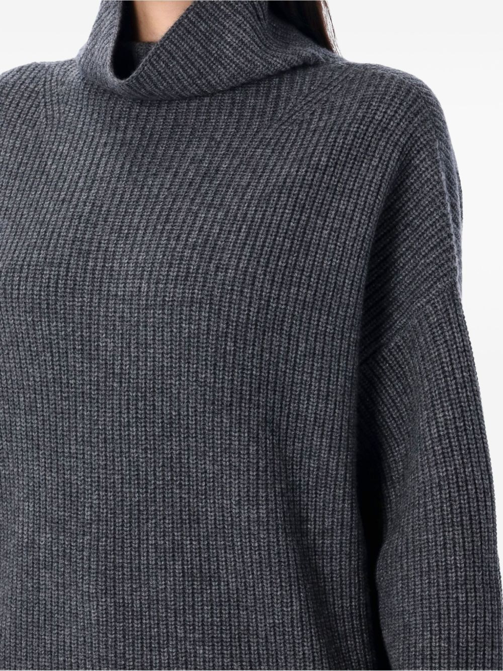 high-neck ribbed knit - 3
