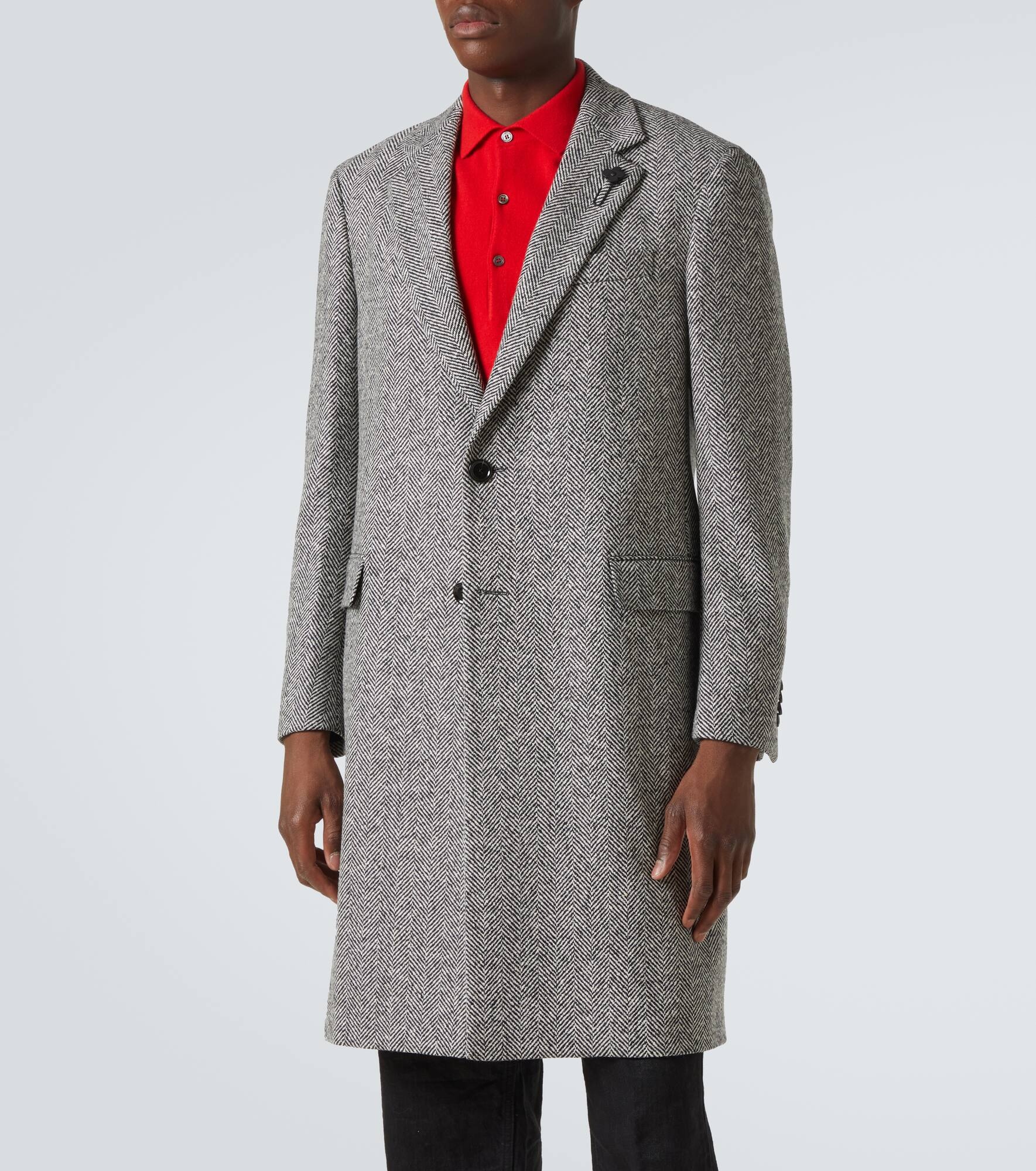 Virgin wool tweed overcoat - 3