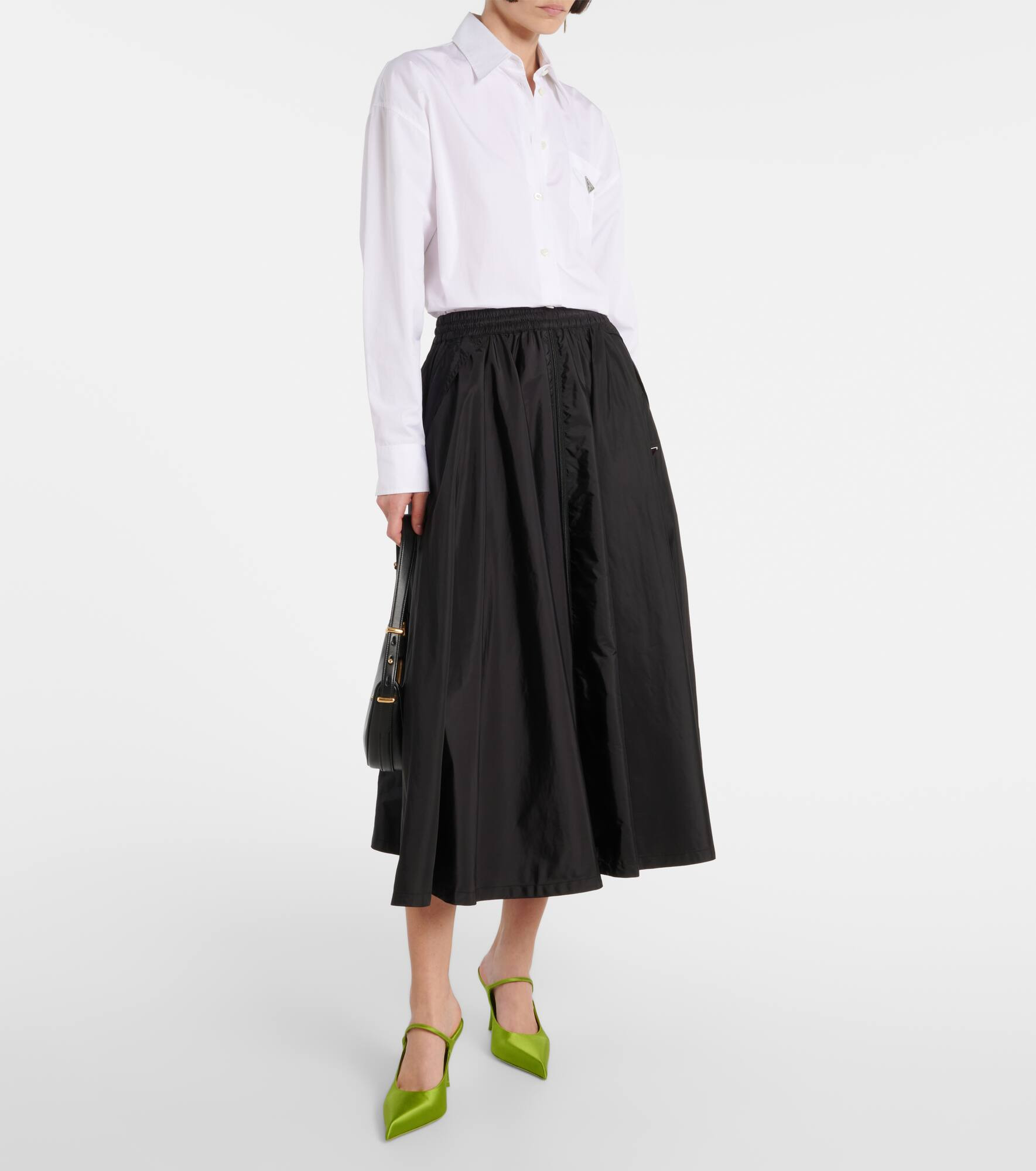 Logo Re-Nylon midi skirt - 2