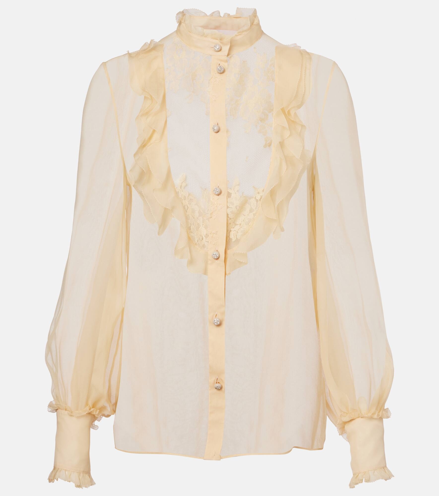 Silk chiffon blouse - 1