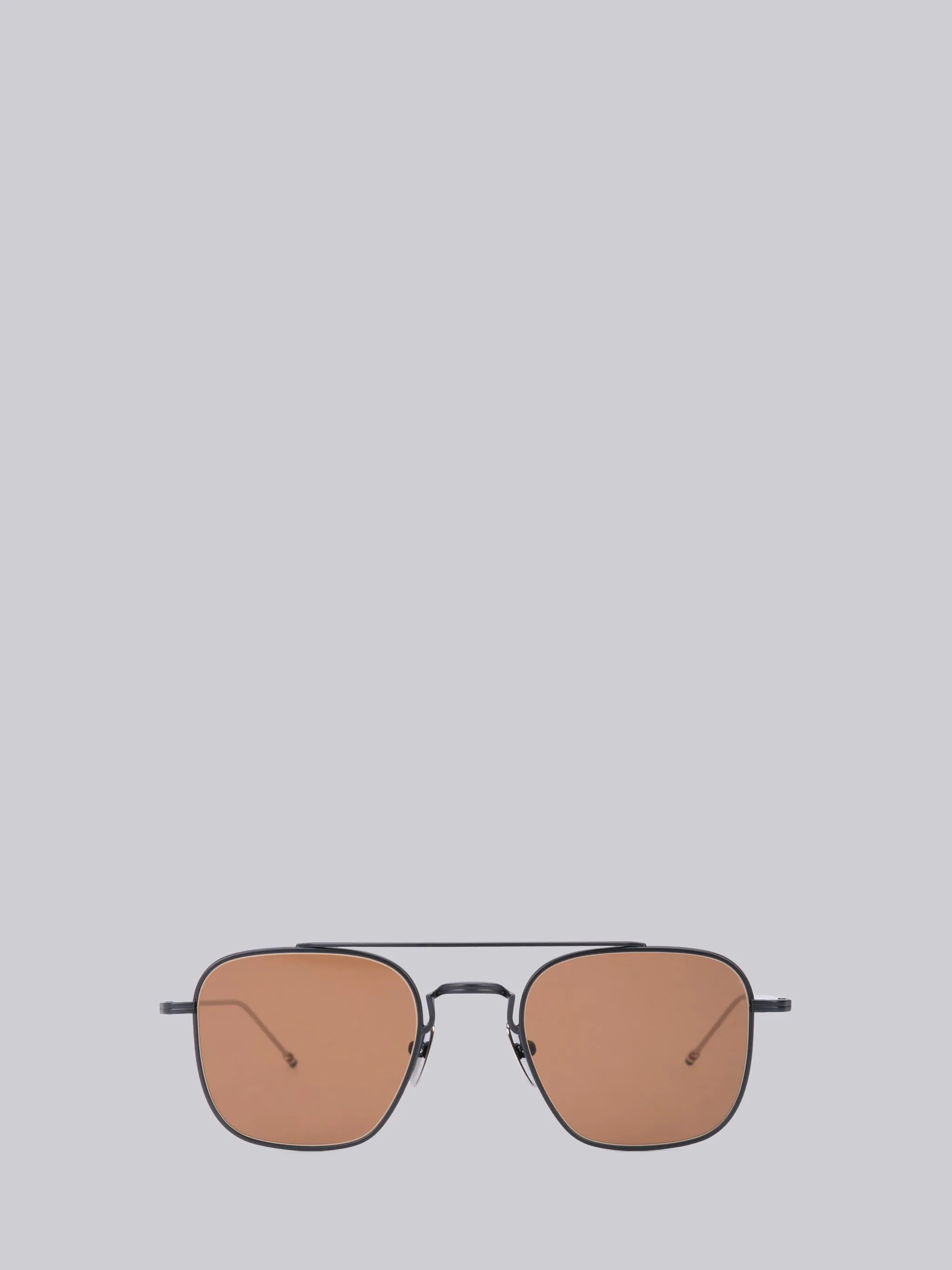 TB907 - Black and Silver Squared Aviator Sunglasses - 1