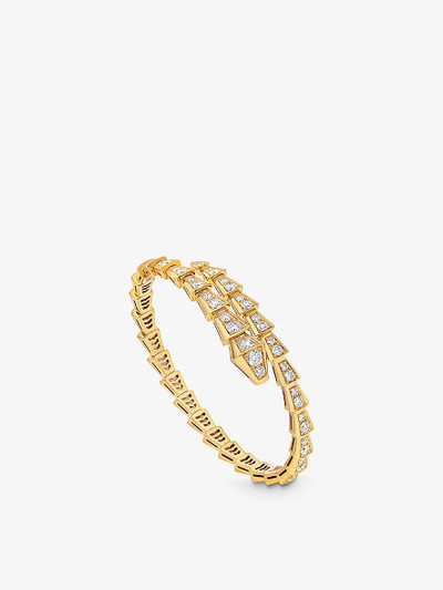 BVLGARI Serpenti Viper 18ct yellow-gold and 2.8ct brilliant-cut diamond bracelet outlook