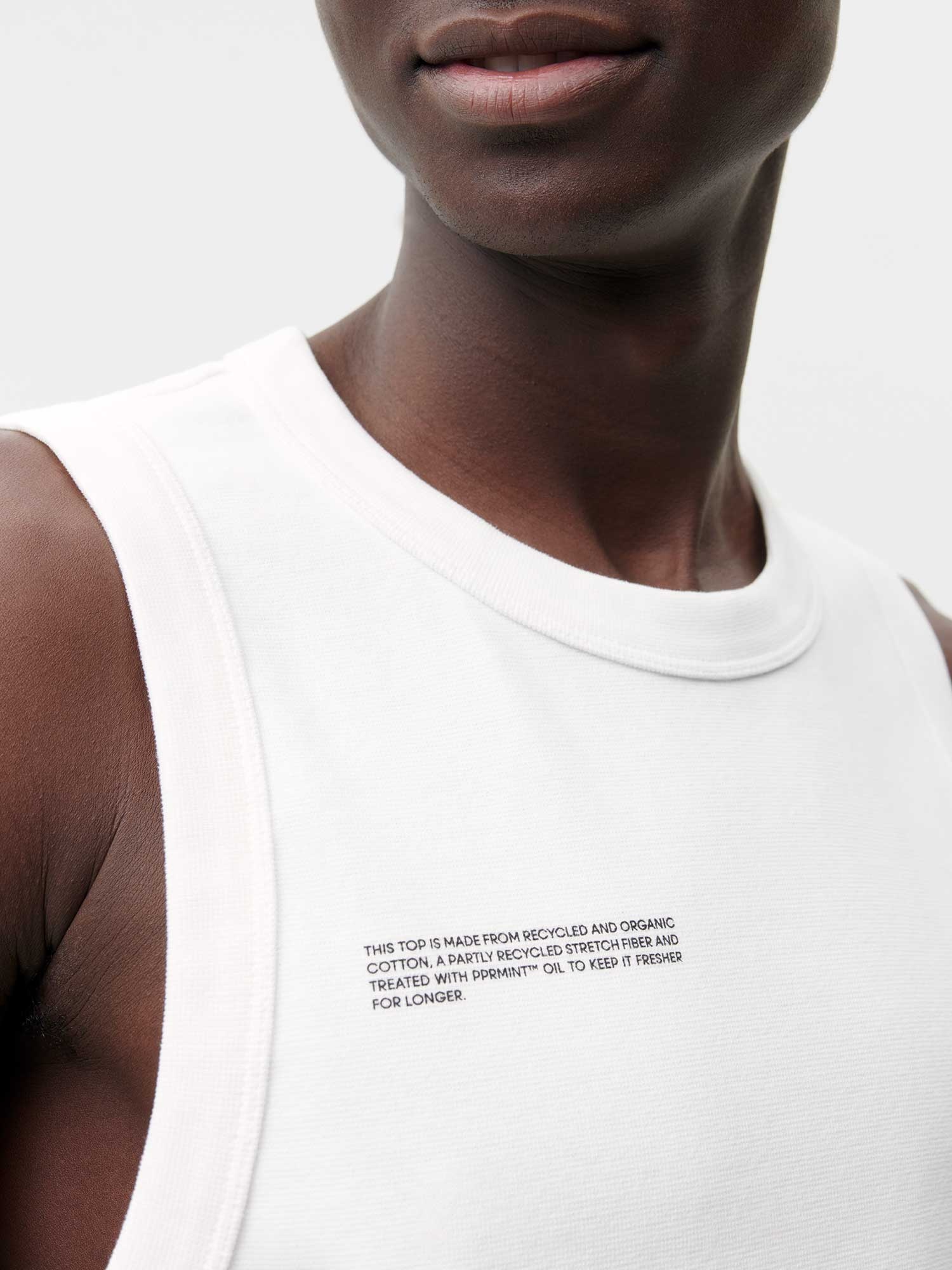 Men's Cotton Tank Top - Off-White - 4