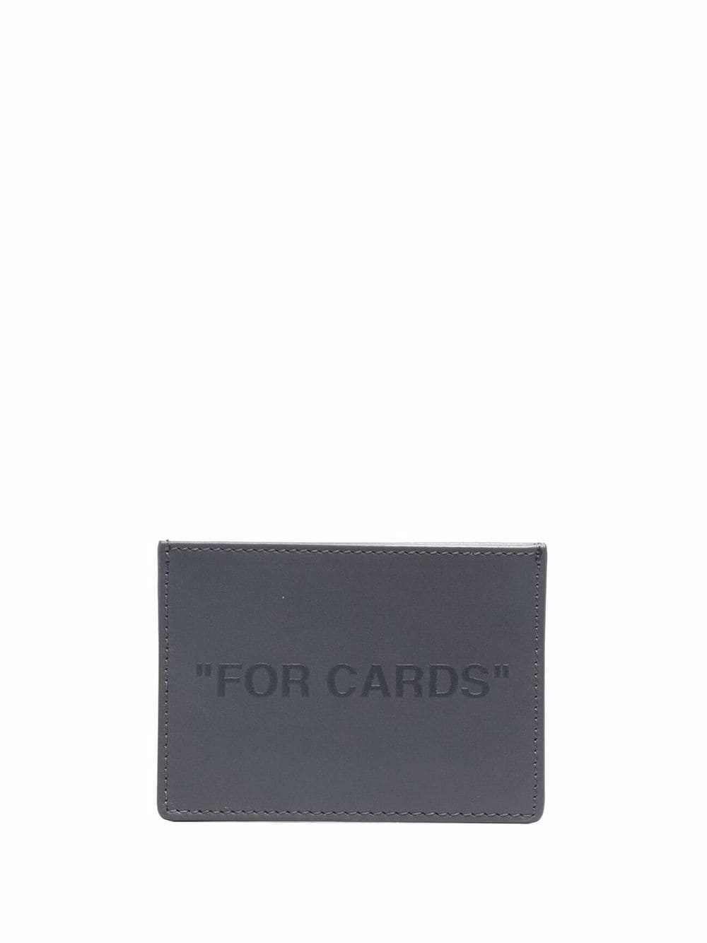 slogan-embossed slim cardholder - 2