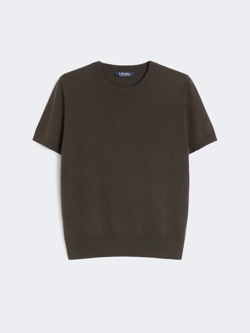 MAGENTA Soft wool sweater - DARK GREEN 1