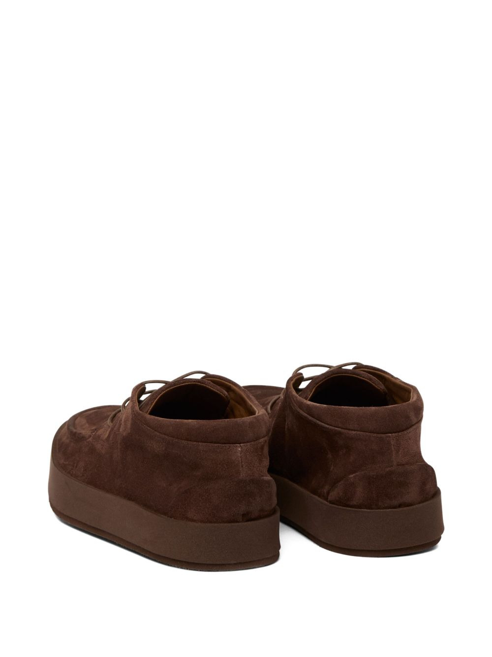 suede lace-up derby shoes - 3