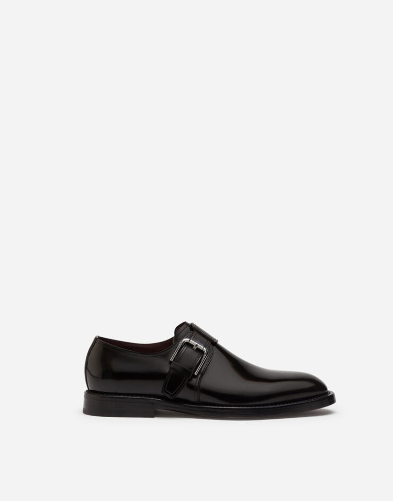 Brushed calfskin monk strap shoes 1