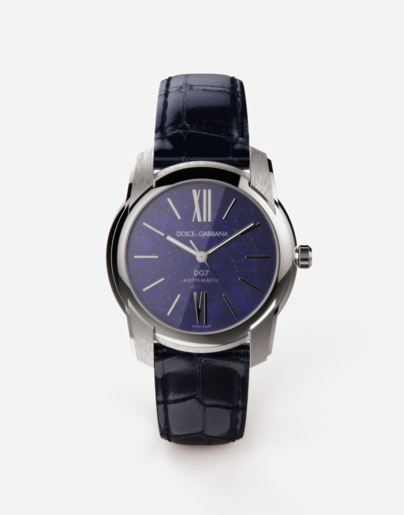 DG7 watch in steel with lapislazuli 1
