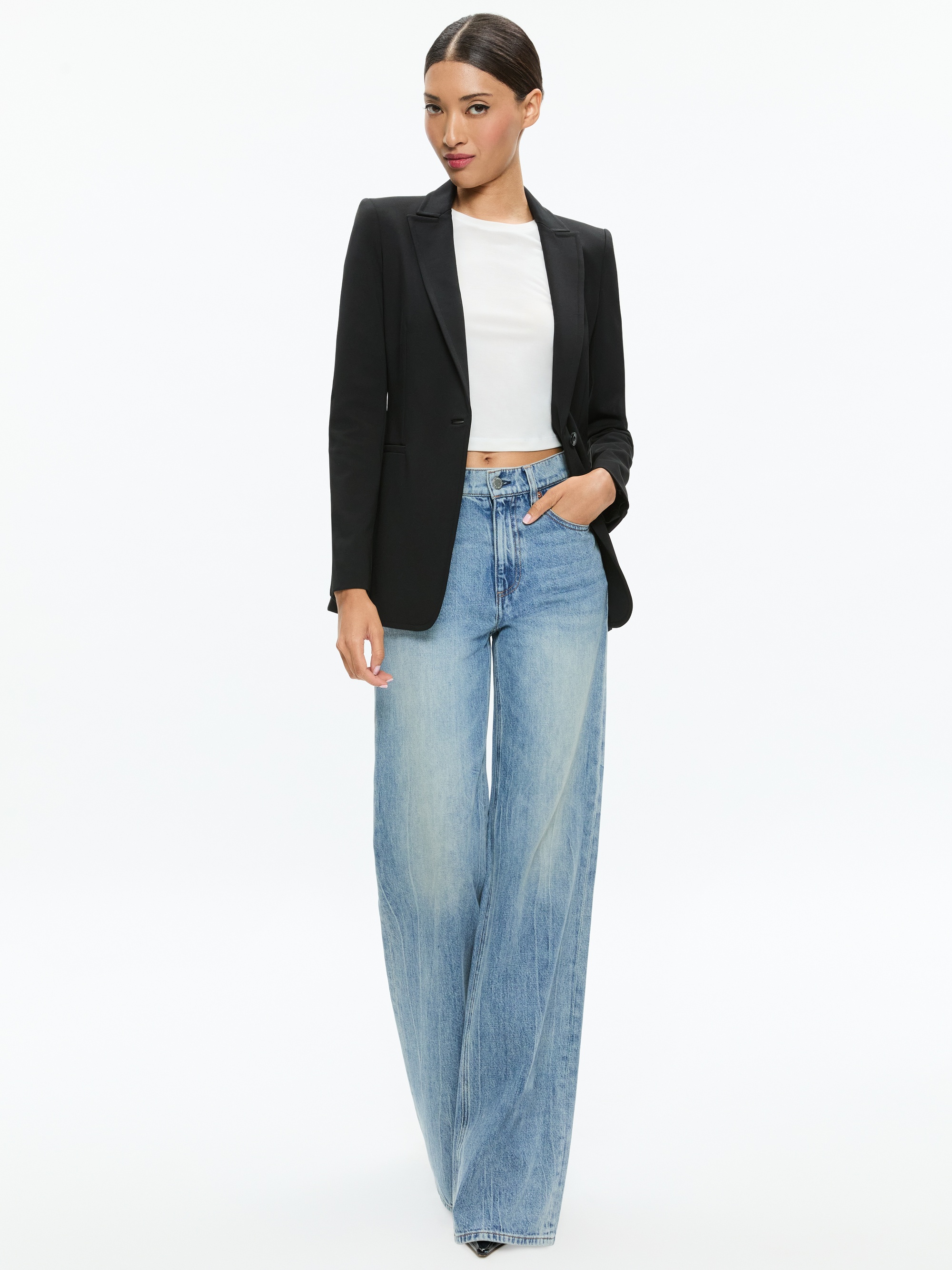 BREANN LONG FITTED BLAZER - 6