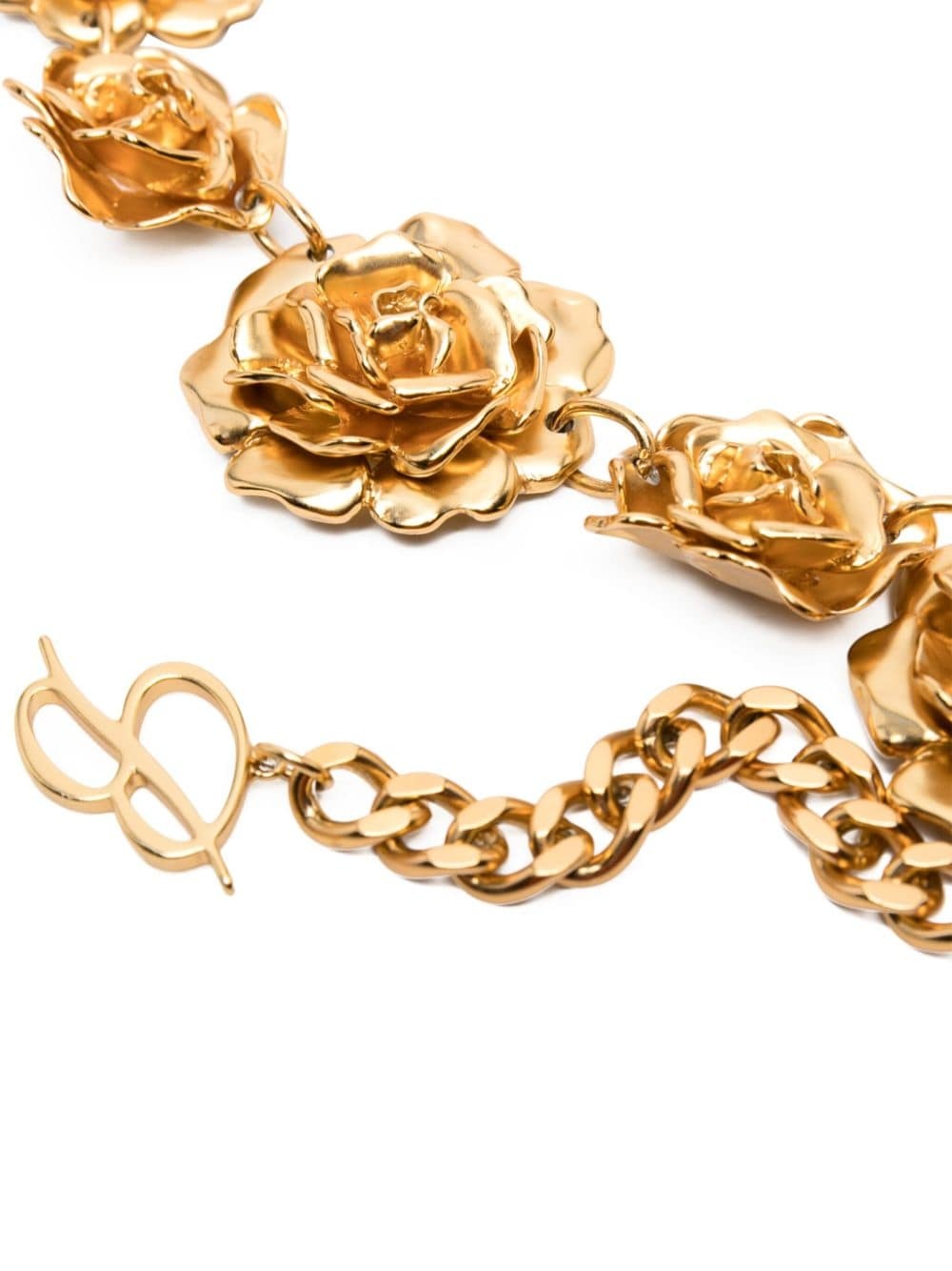 floral-motif chain belt - 2