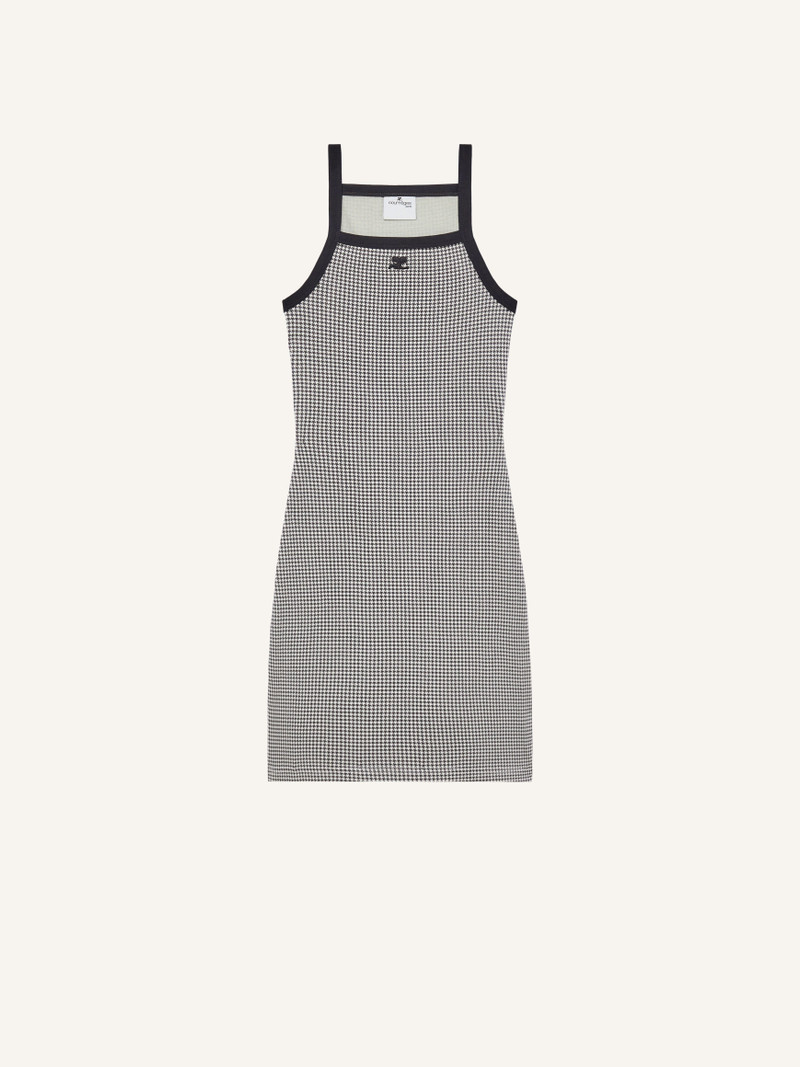 CONTRAST HOUNDSTOOTH MINI DRESS 1