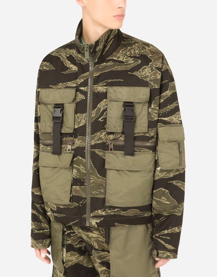 Camouflage-print cotton jacket - 4