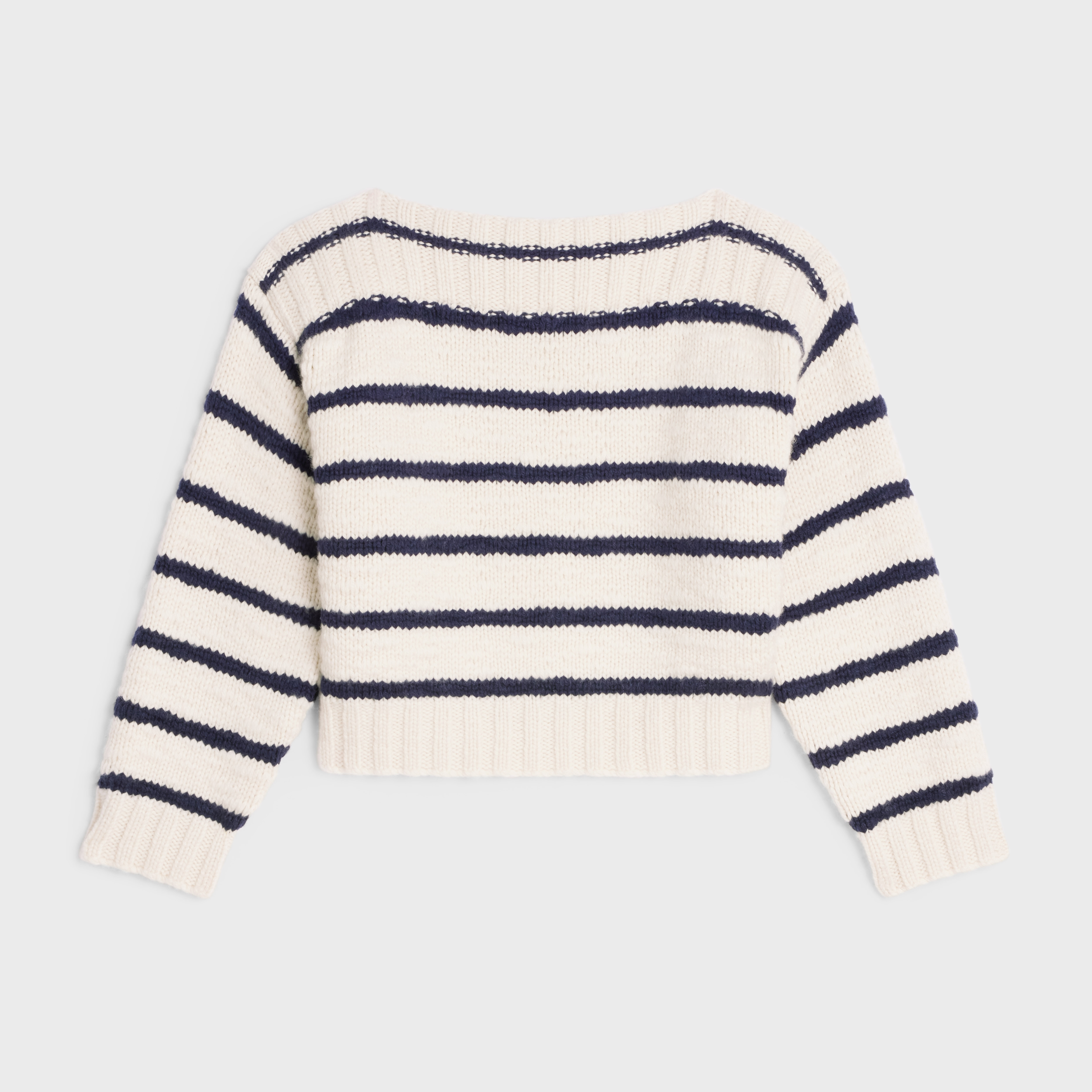 CELINE marinière boat neck sweater in cashmere | REVERSIBLE