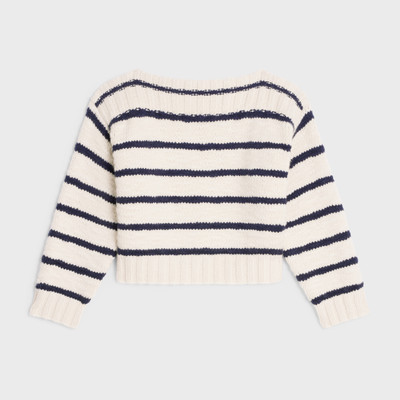 CELINE marinière boat neck sweater in cashmere outlook