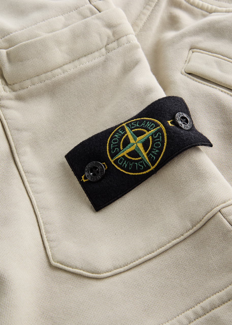 Stone Island Logo Cotton Shorts - 5