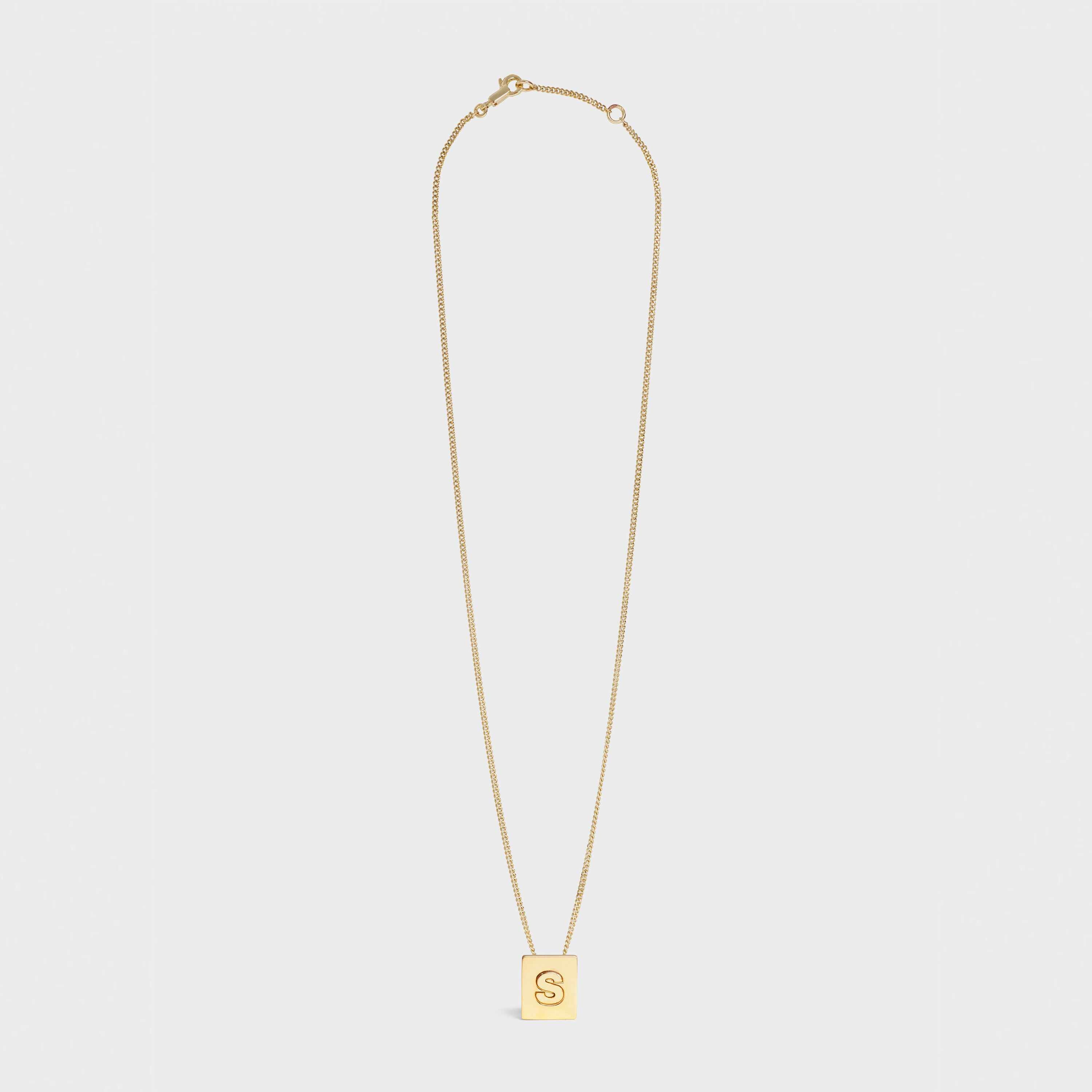 Alphabet S Necklace in Brass with Gold finish - 2