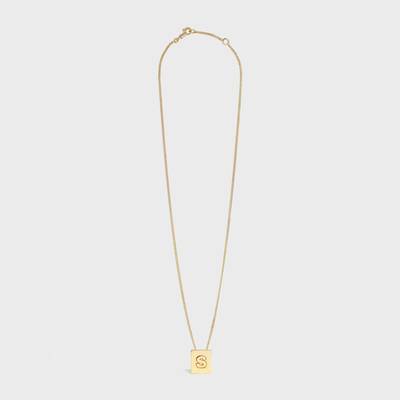 CELINE Alphabet S Necklace in Brass with Gold finish outlook