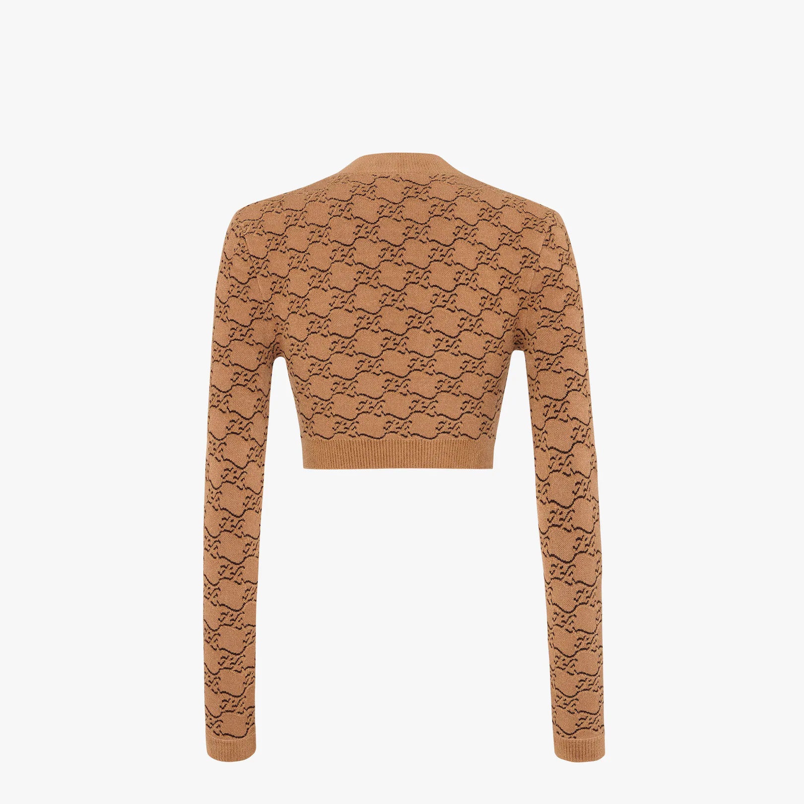 Beige velvet and viscose cardigan - 2