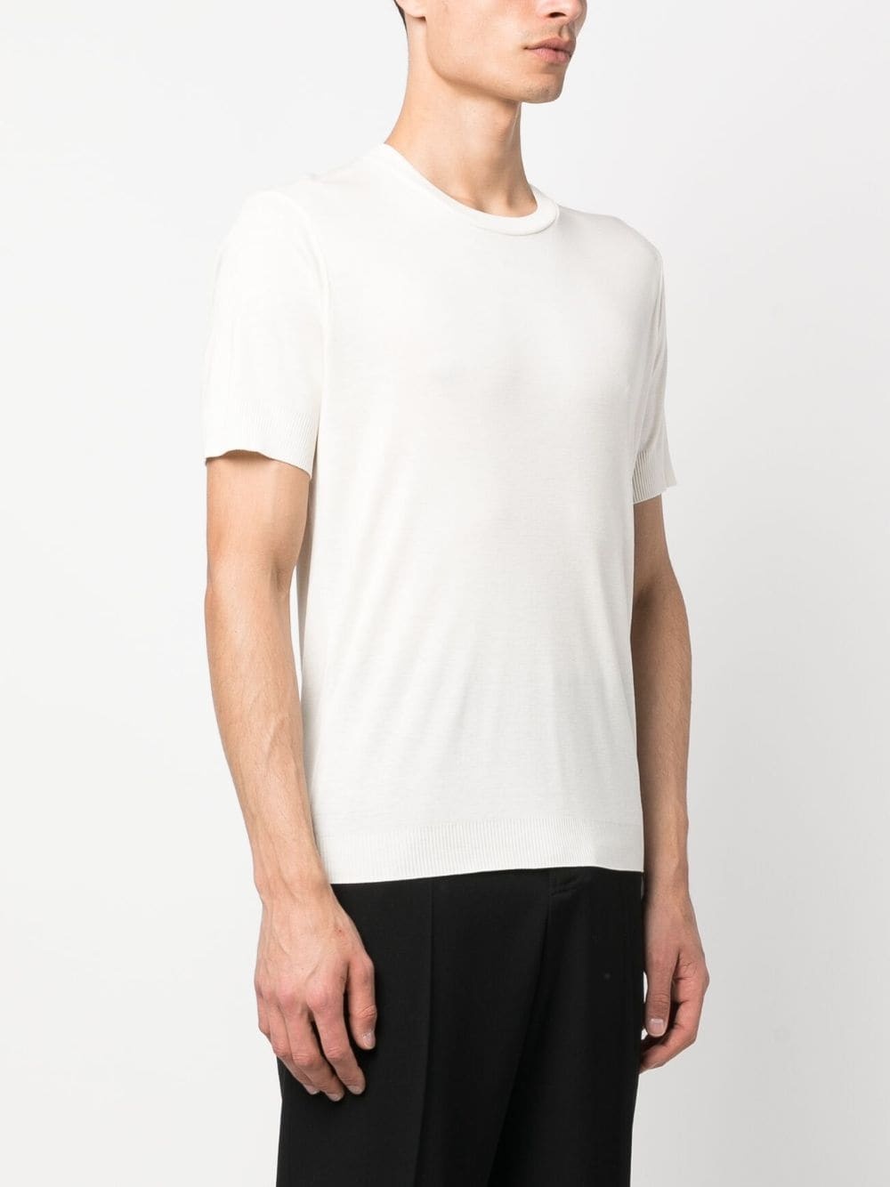 short-sleeve lyocell-cotton T-shirt - 3