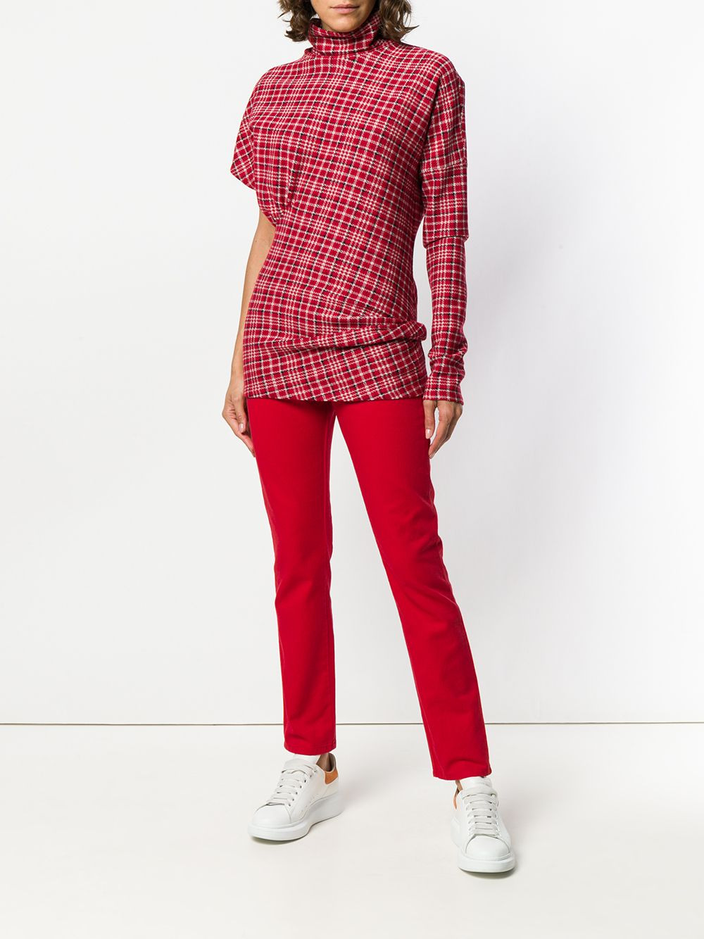 logo print slim-fit jeans - 2