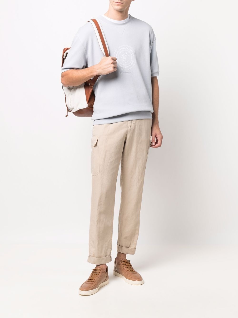 slim-cut cargo trousers - 2