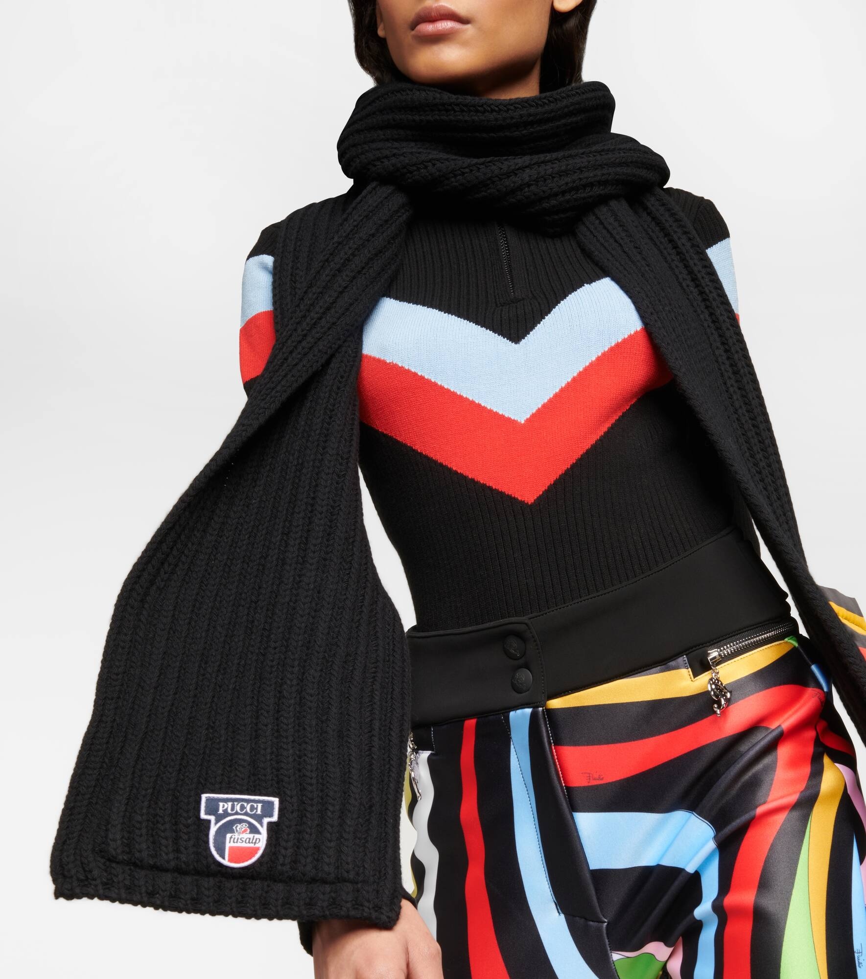 x Fusalp ribbed-knit wool scarf - 2