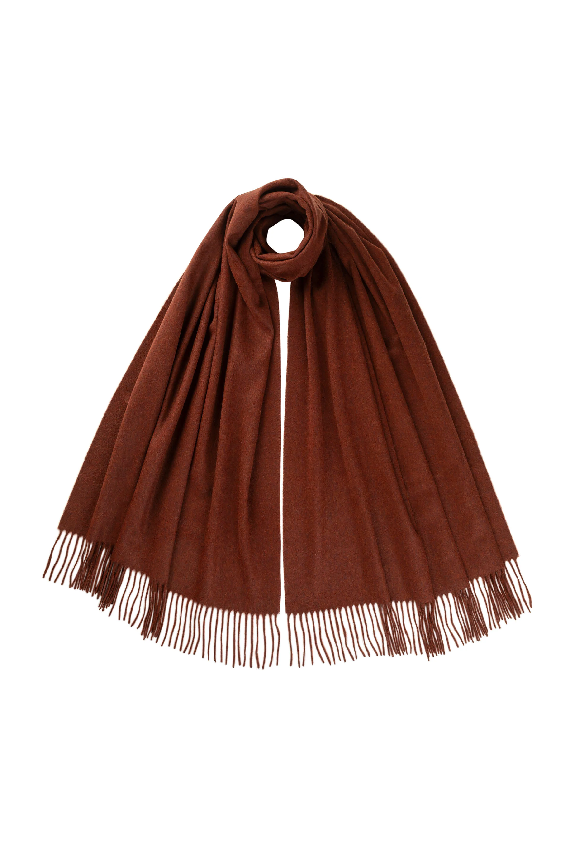 Russet Cashmere Stole - 1