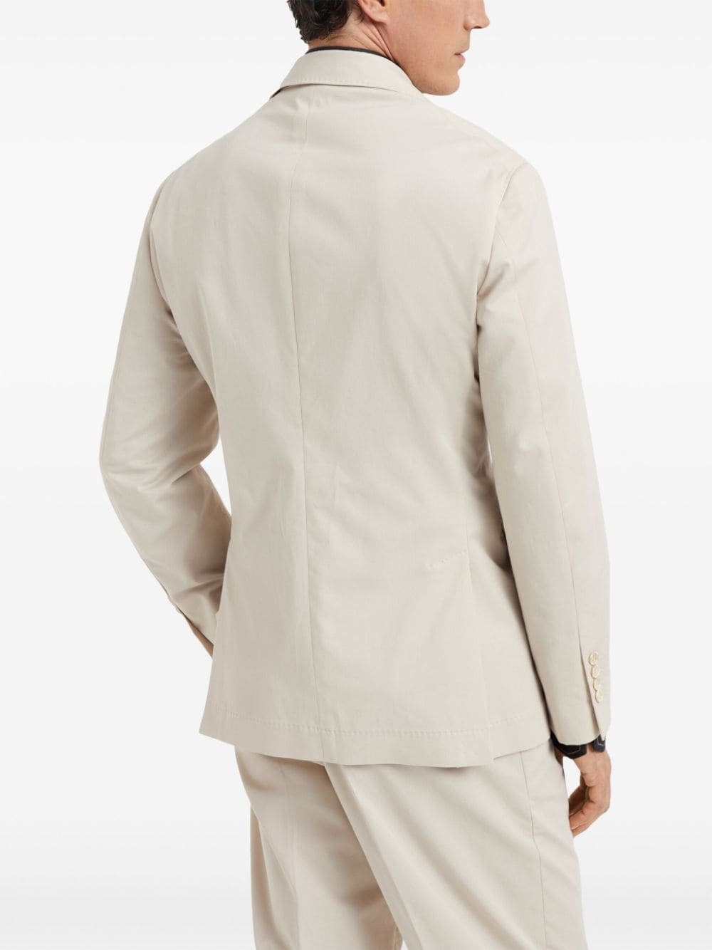 deconstructed gabardine large lapels blazer - 4