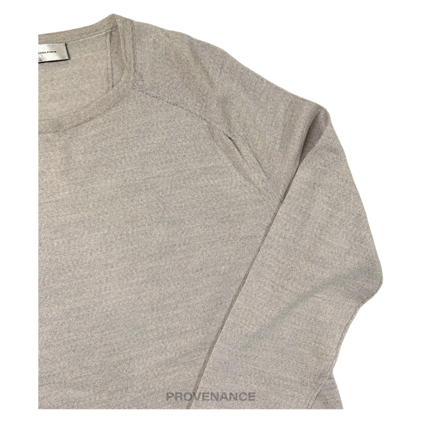 Balenciaga Raglan Wool Sweater - Oatmeal S - 5