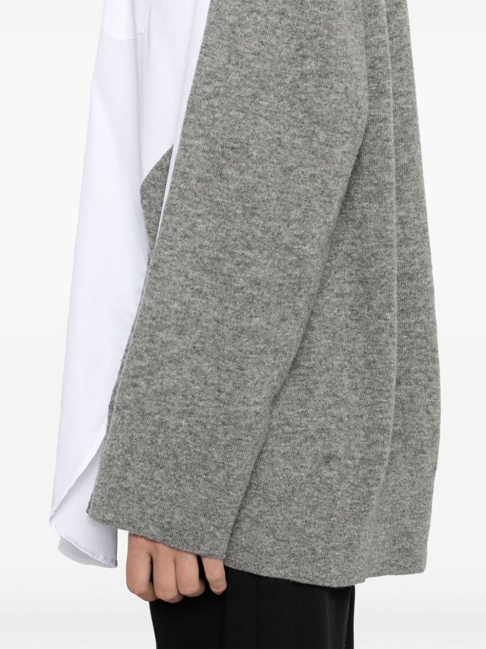layered cardigan shirt - 5