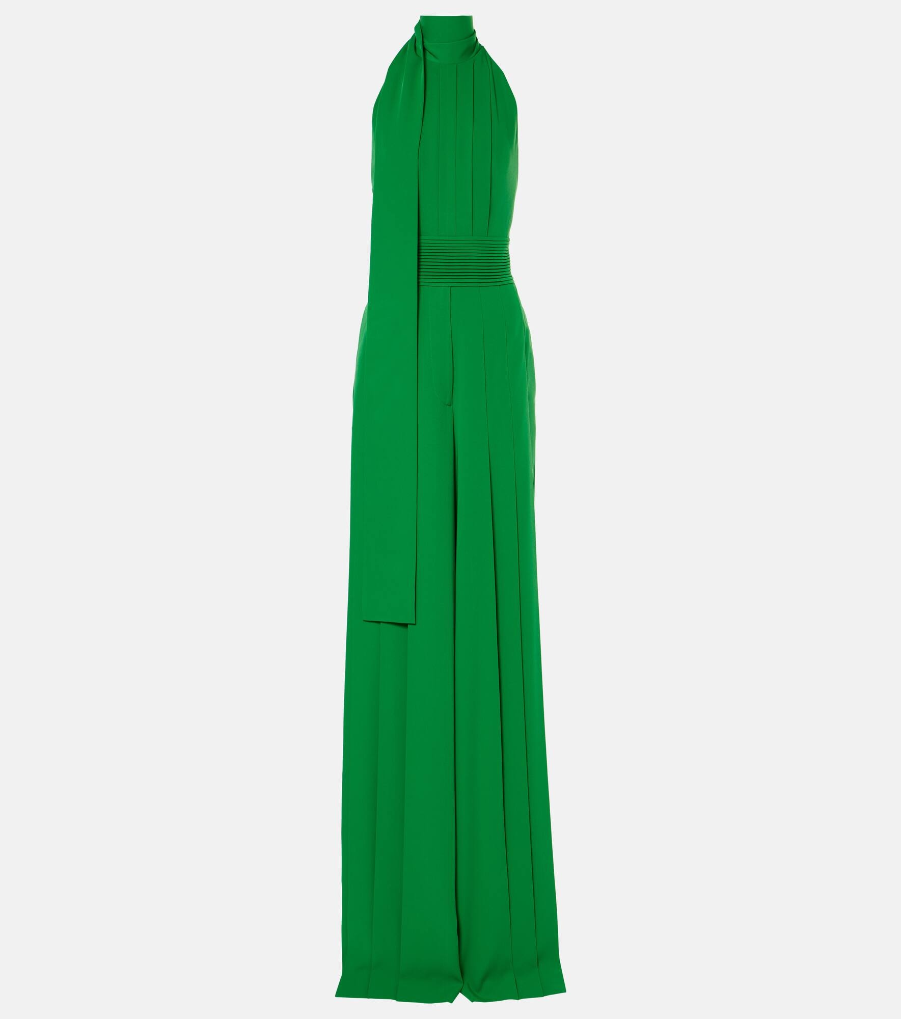 Open-back crêpe jumpsuit - 1