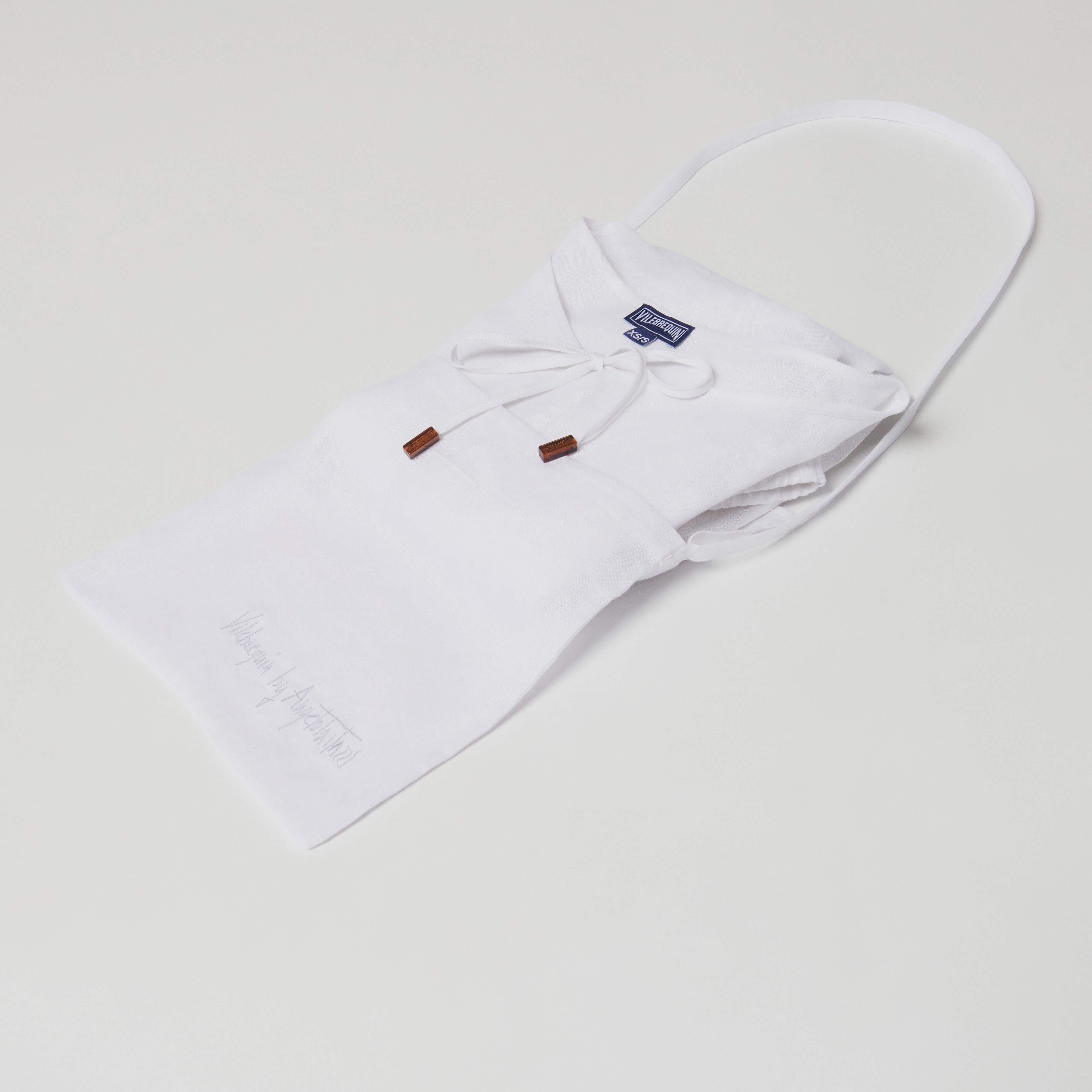 Women White Linen Square Dress- Vilebrequin x Angelo Tarlazzi - 7