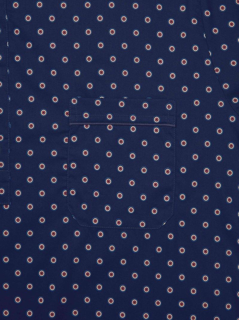 Men's Nightshirt Nelson 90 Cotton Batiste Navy - 8