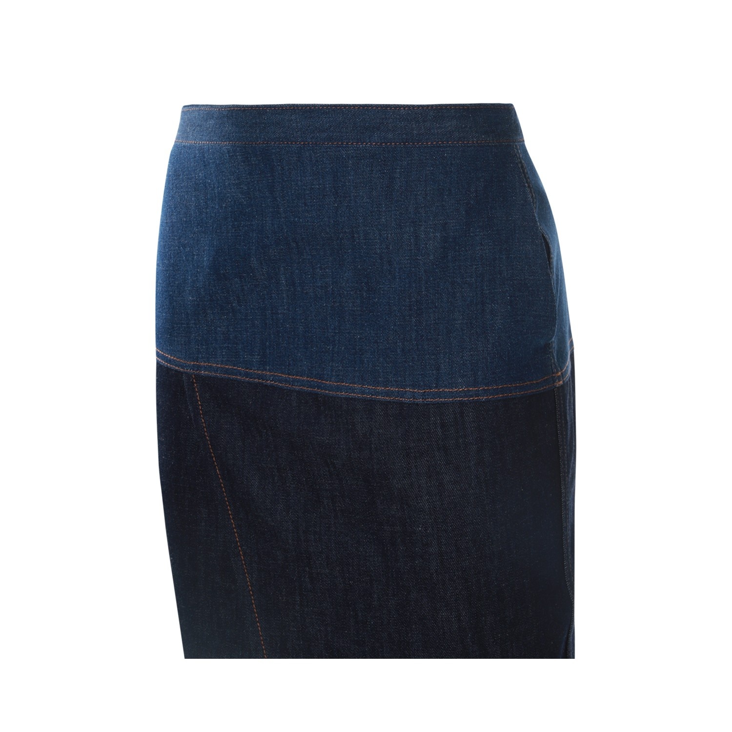 BLUE COTTON DENIM SKIRT - 3