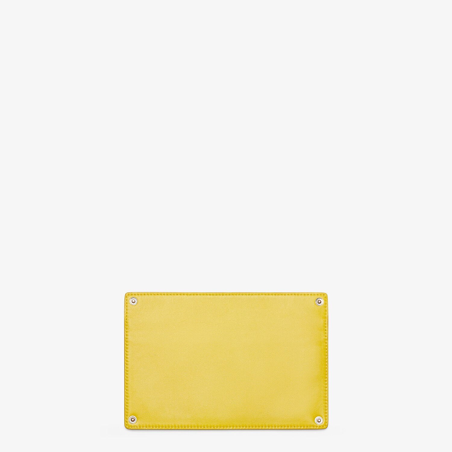 Yellow leather accessory pocket - 2